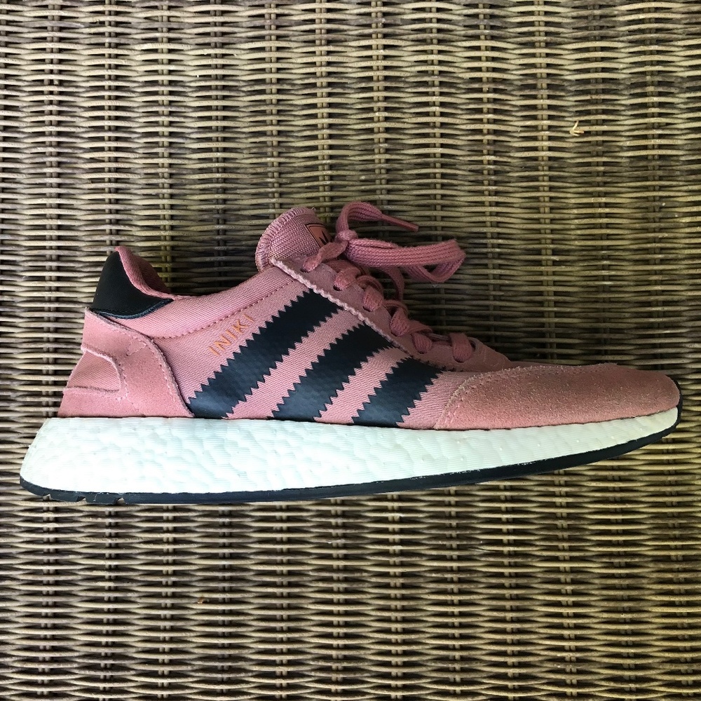 Pink Adidas Athletic Running Shoes